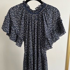 Ulla Johnson Short Sleeve Floral Dress // sz 4